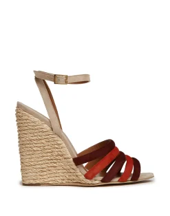 La DoubleJ Scarpe|Accessories<Tones Wedge PagliaMulticolor Ecru' in Raffia