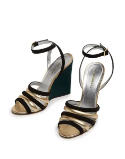 La DoubleJ Scarpe|Accessories<Tones WedgeSolid Green in Raso
