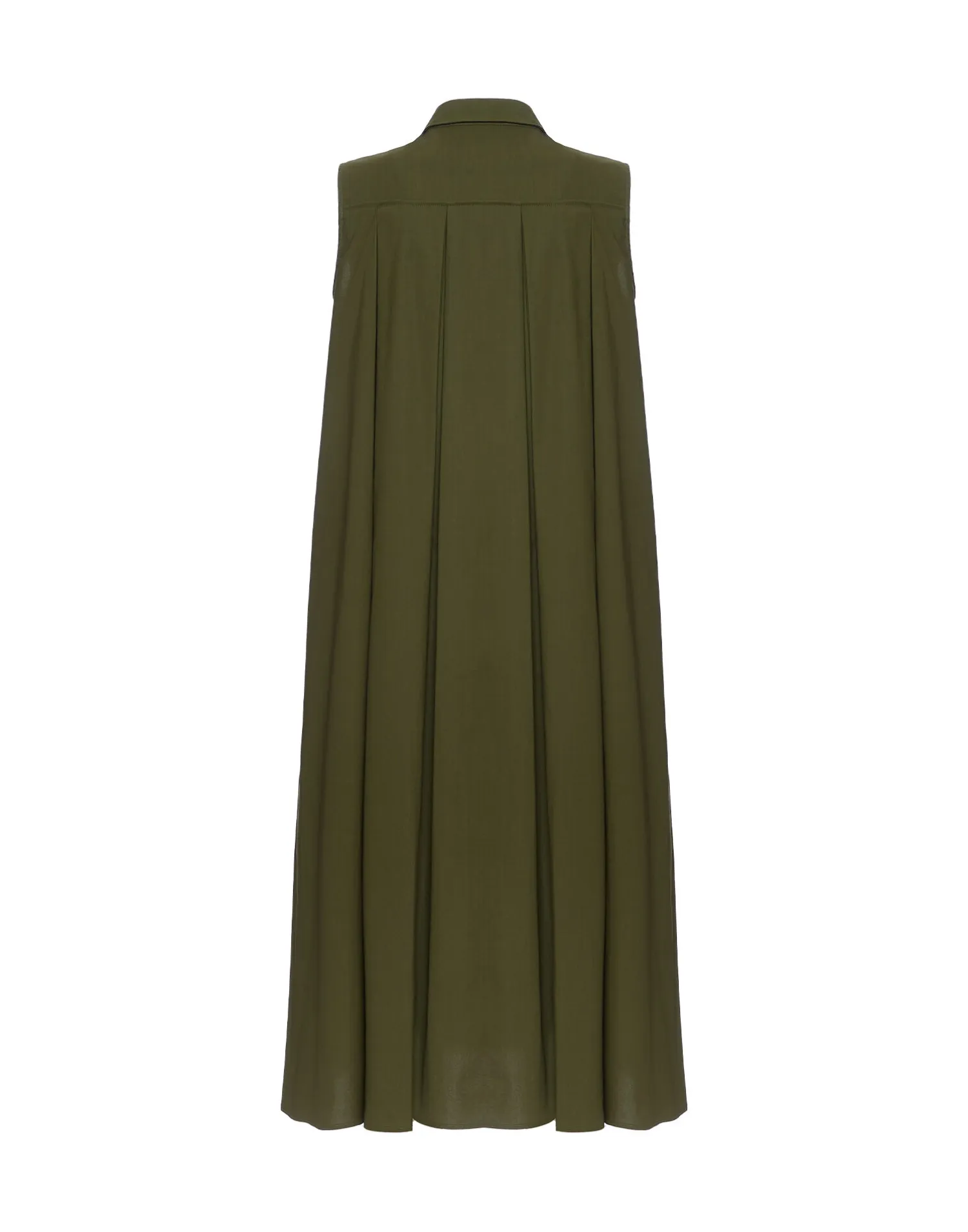 La DoubleJ Vestiti<Tootsie DressSolid Camouflage in Crisp Poplin With Lacey Ribbons