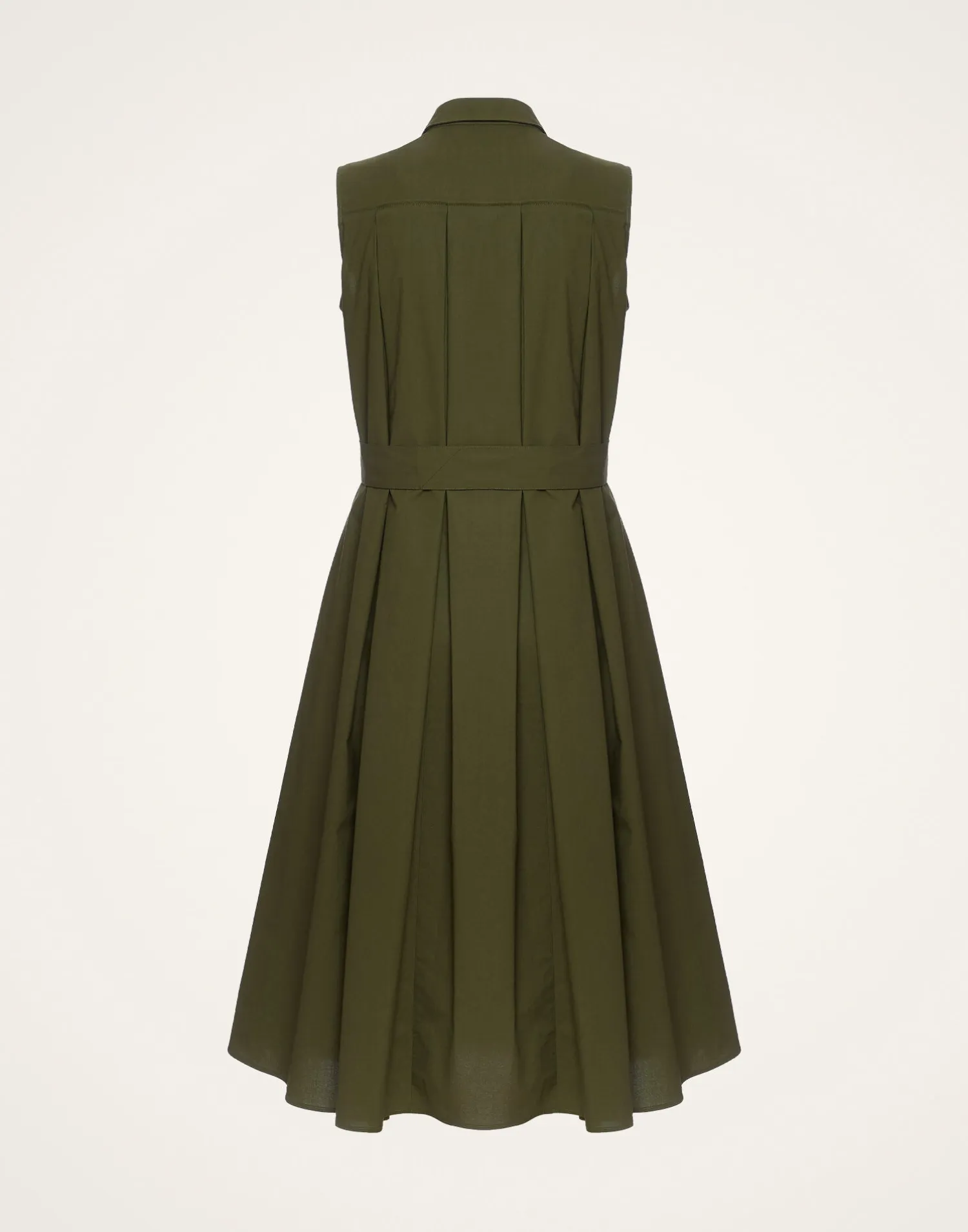 La DoubleJ Vestiti<Tootsie DressSolid Camouflage in Crisp Poplin With Lacey Ribbons