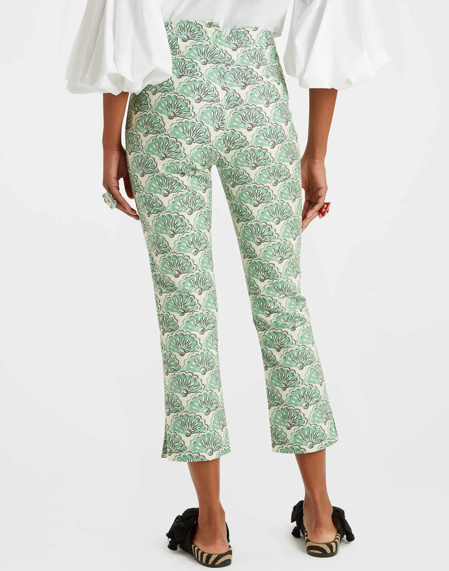 La DoubleJ Pantaloni E Shorts<Torero PantsFans Mint in Shot Cotton