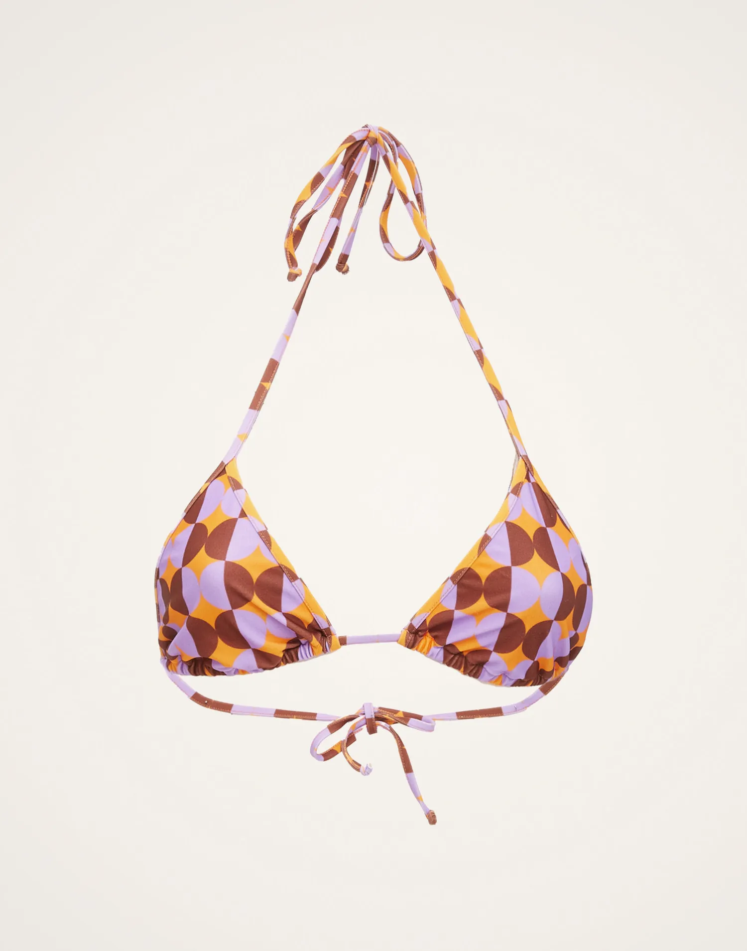 La DoubleJ Moda Mare<Triangle Bikini TopMezzaluna Orange in Lycra