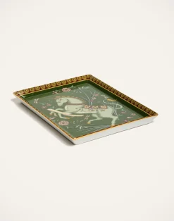La DoubleJ Home Décor|Vassoi E Svuotatasche<Trinket TrayThe Unicorn Dark Green in Porcelain