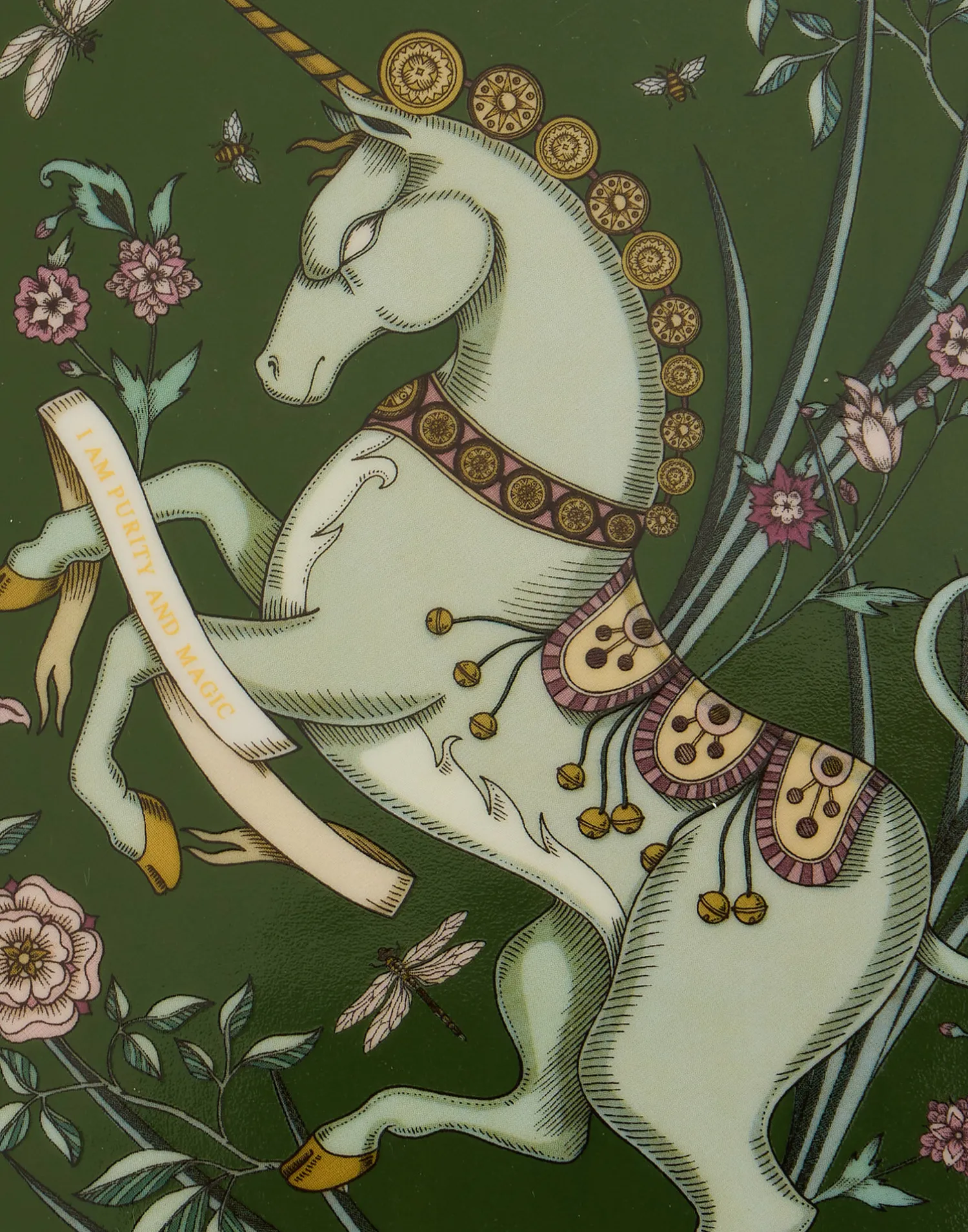 La DoubleJ Home Décor|Vassoi E Svuotatasche<Trinket TrayThe Unicorn Dark Green in Porcelain