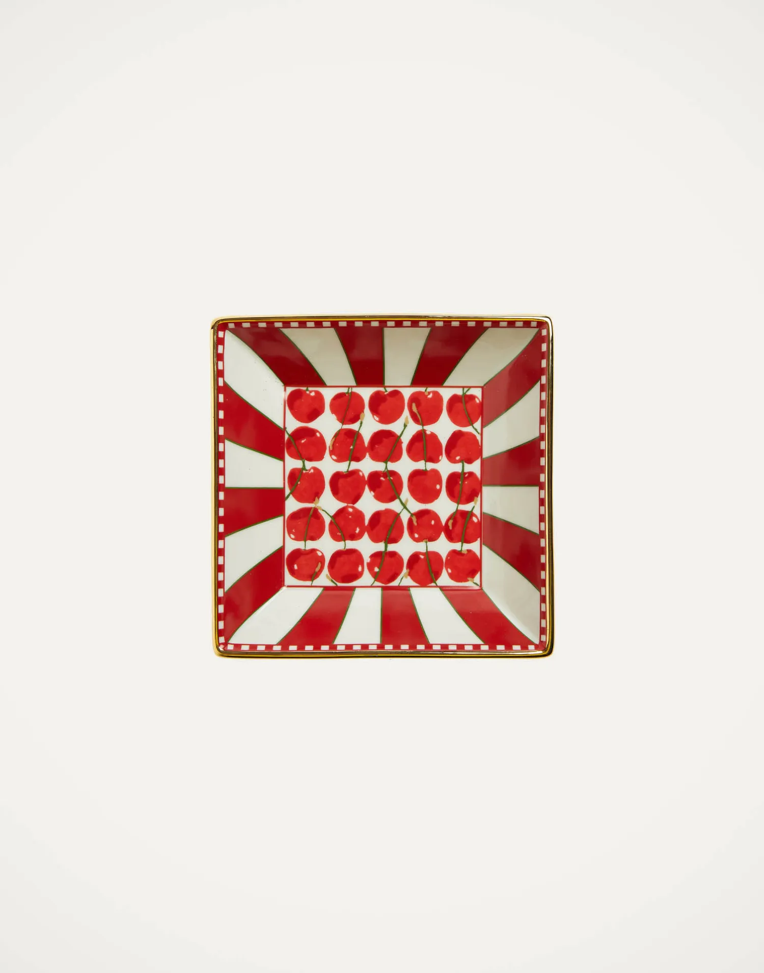 La DoubleJ Vassoi E Svuotatasche|Home Décor<Trinket Tray (15X15)Cherries Avorio in Porcelain
