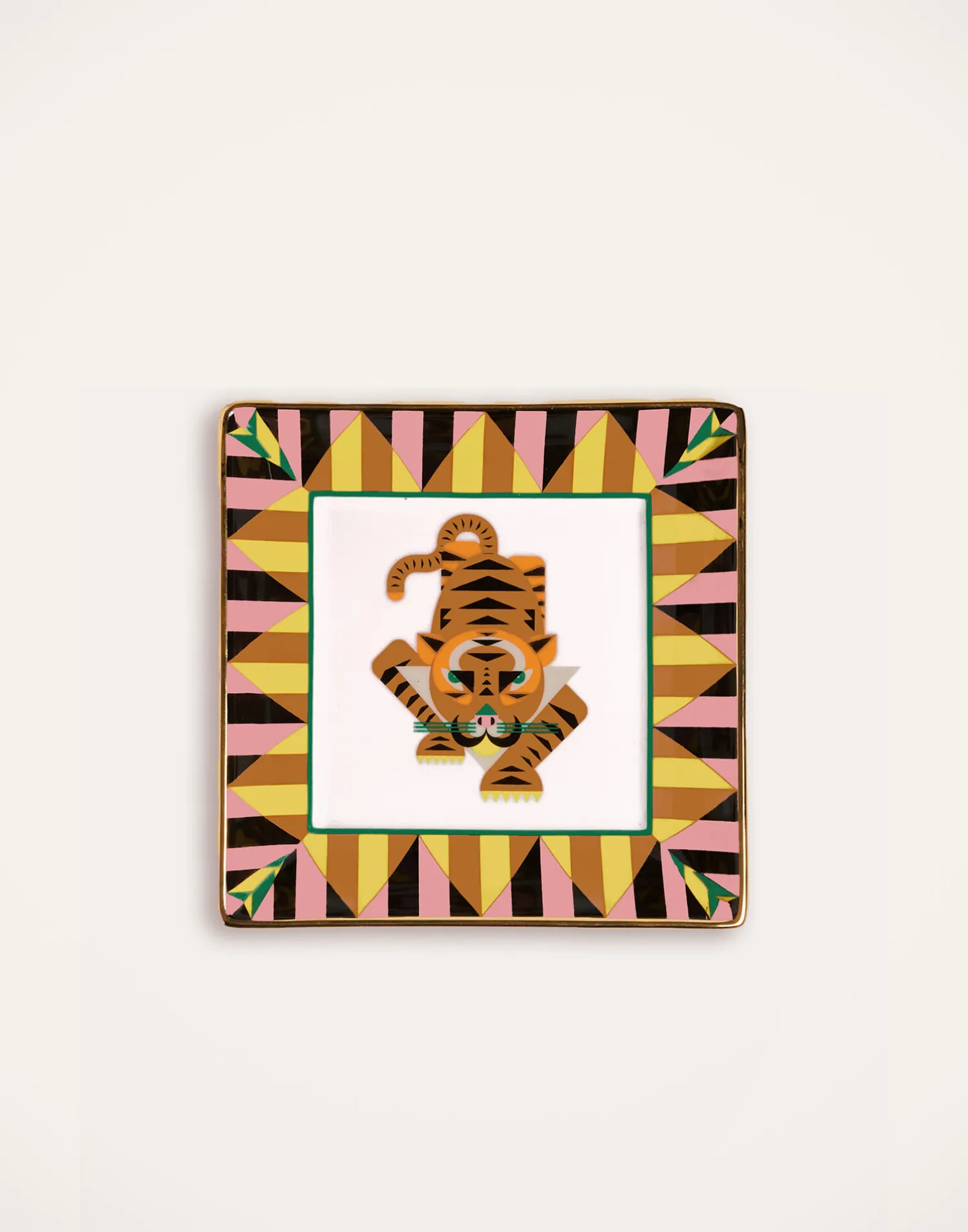 La DoubleJ Vassoi E Svuotatasche|Home Décor<Trinket Tray (15X15)Tiger in Porcelain