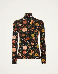 La DoubleJ Loungewear<TurtleneckBotticelli Black in Skinny Jersey