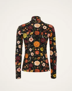 La DoubleJ Loungewear<TurtleneckBotticelli Black in Skinny Jersey