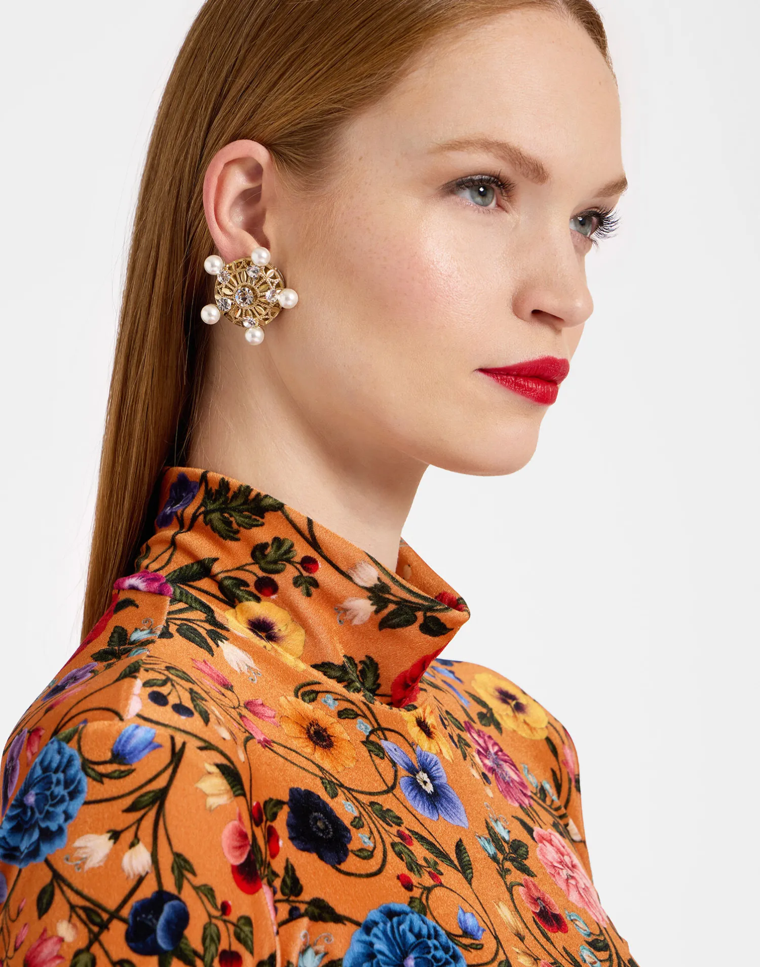 La DoubleJ Camicie E Top<TurtleneckBotticelli Rust in Velvet Stretch