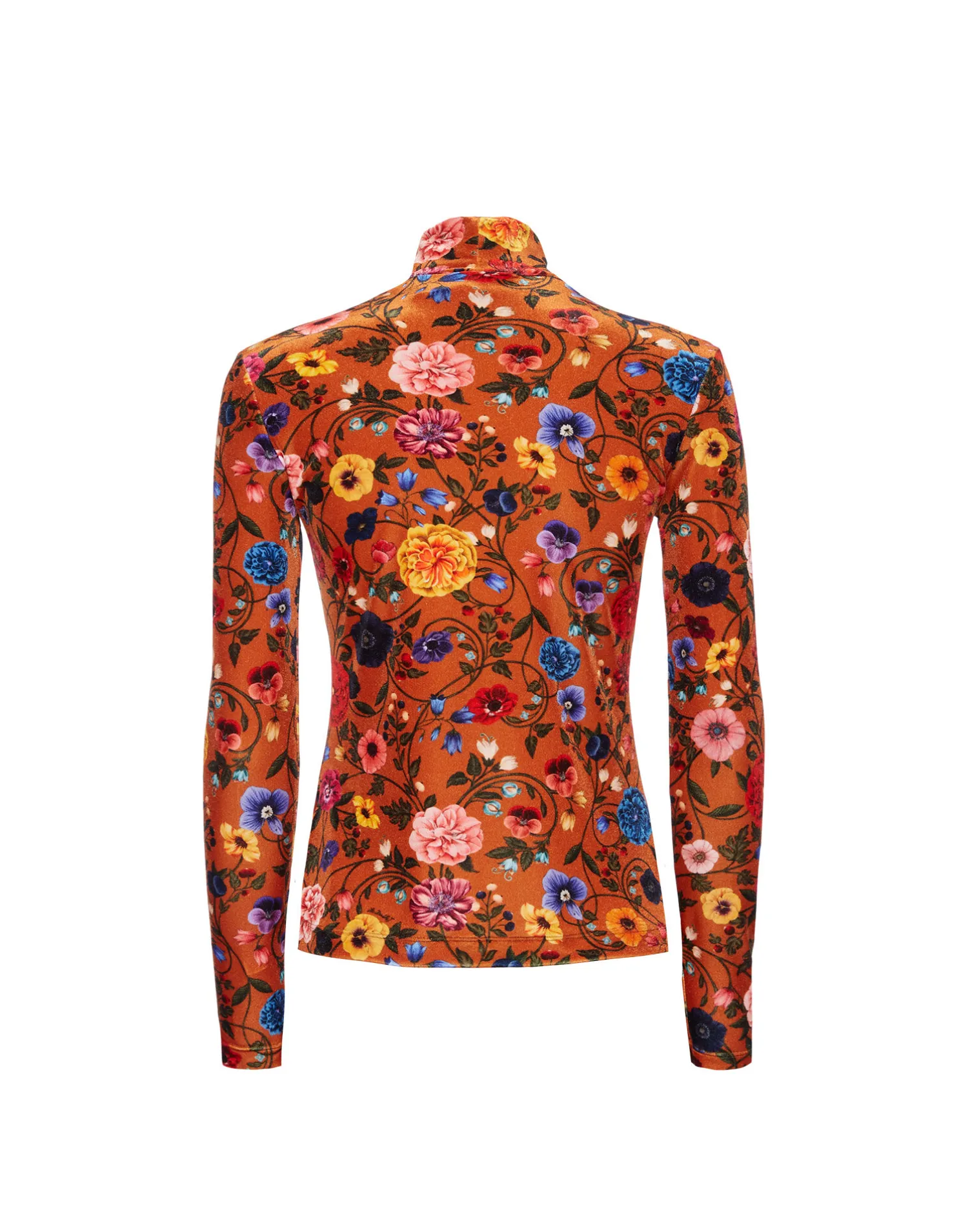 La DoubleJ Camicie E Top<TurtleneckBotticelli Rust in Velvet Stretch