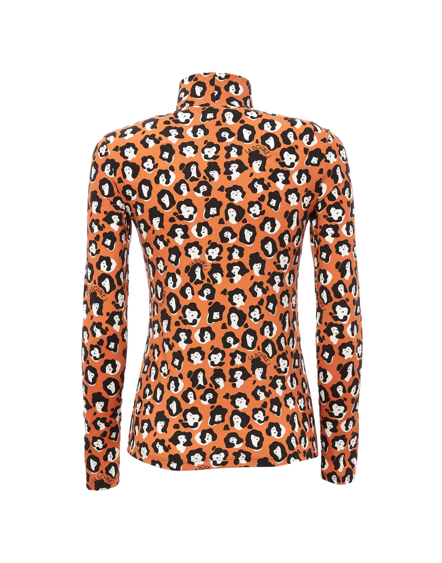 La DoubleJ Loungewear<TurtleneckLady Leopard in Skinny Jersey