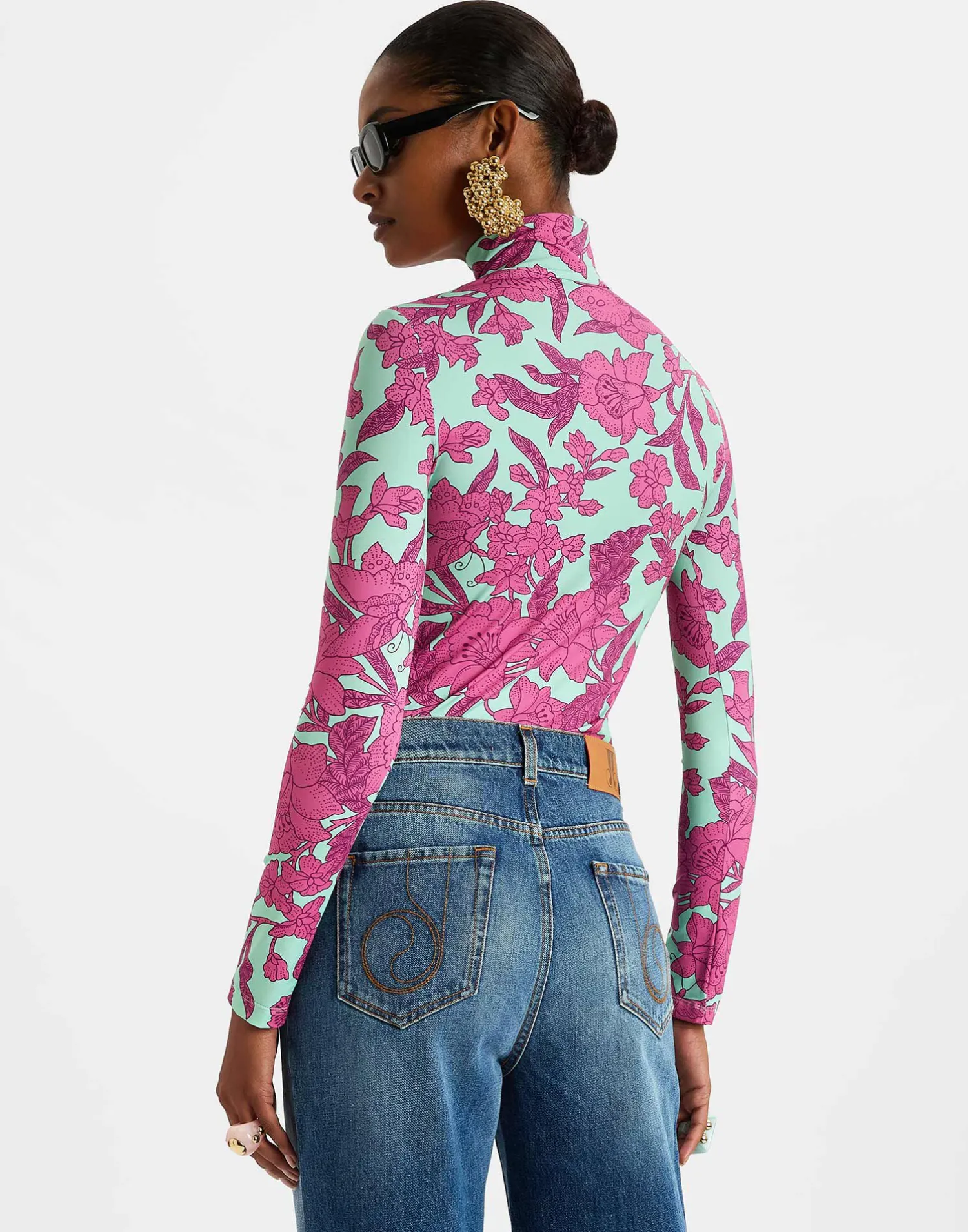 La DoubleJ Loungewear<TurtleneckLilium Purple in Skinny Jersey