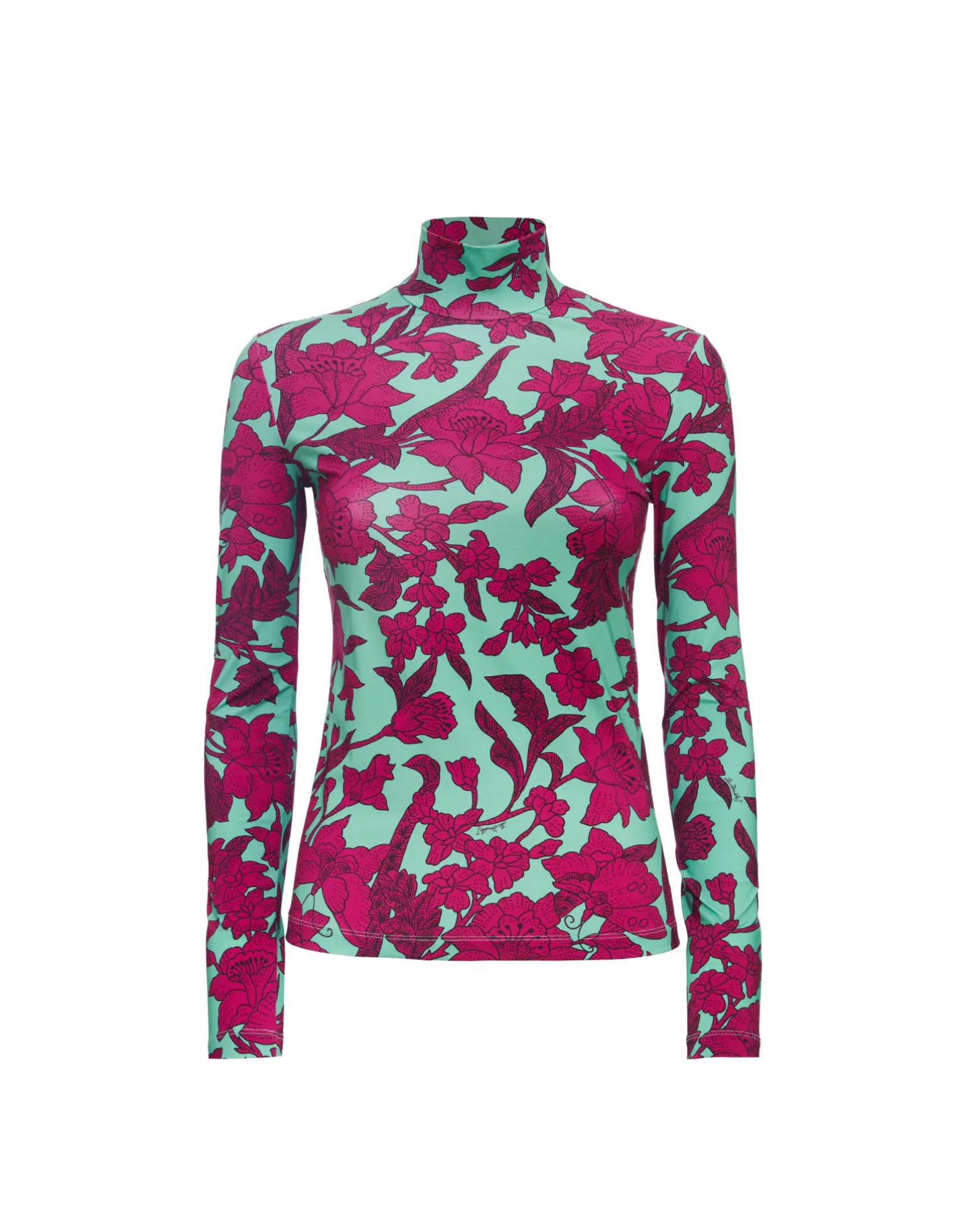 La DoubleJ Loungewear<TurtleneckLilium Purple in Skinny Jersey