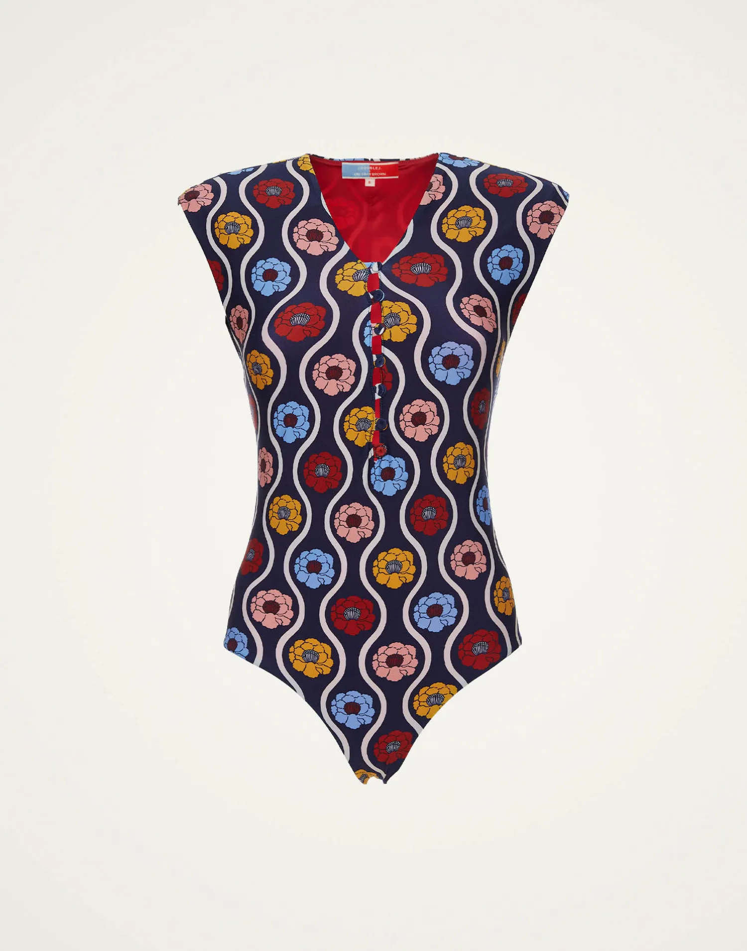 La DoubleJ Moda Mare<Tutto SuitWhitsun Mini Blue in Lycra