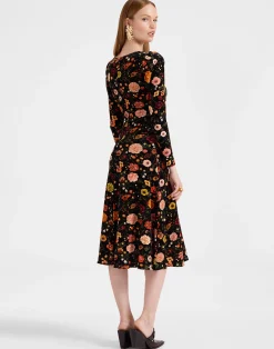 La DoubleJ Vestiti<Vaudeville DressBotticelli Black in Velvet Stretch