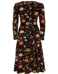 La DoubleJ Vestiti<Vaudeville DressBotticelli Black in Velvet Stretch