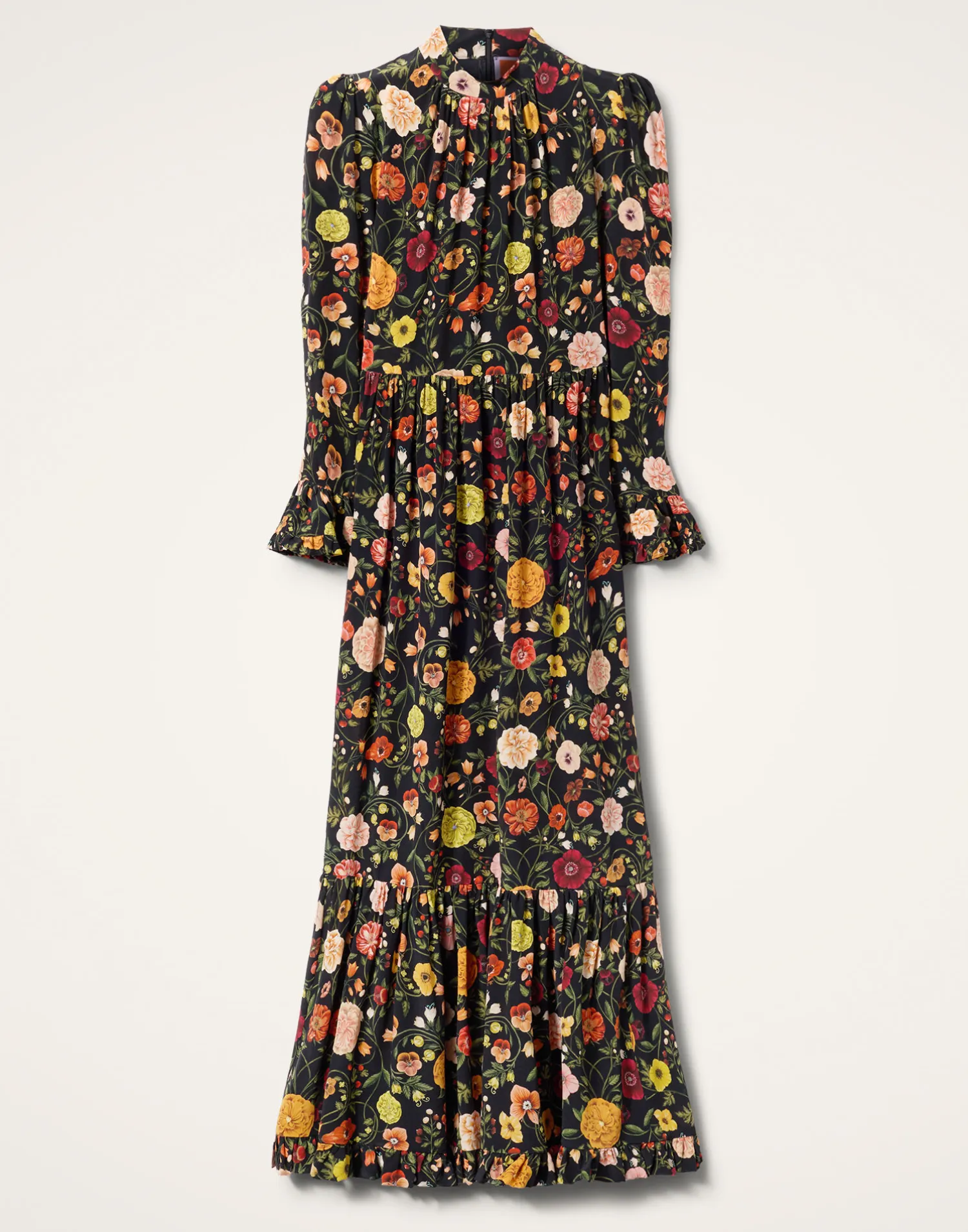 La DoubleJ Vestiti<Visconti DressBotticelli Black in Crepe De Chine Silk