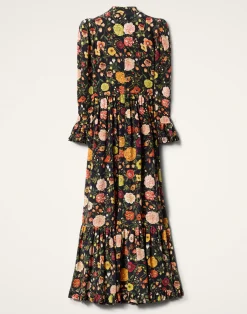La DoubleJ Vestiti<Visconti DressBotticelli Black in Crepe De Chine Silk