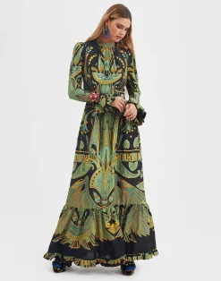 La DoubleJ Vestiti<Visconti DressThe Nile Placée Black in Sablé