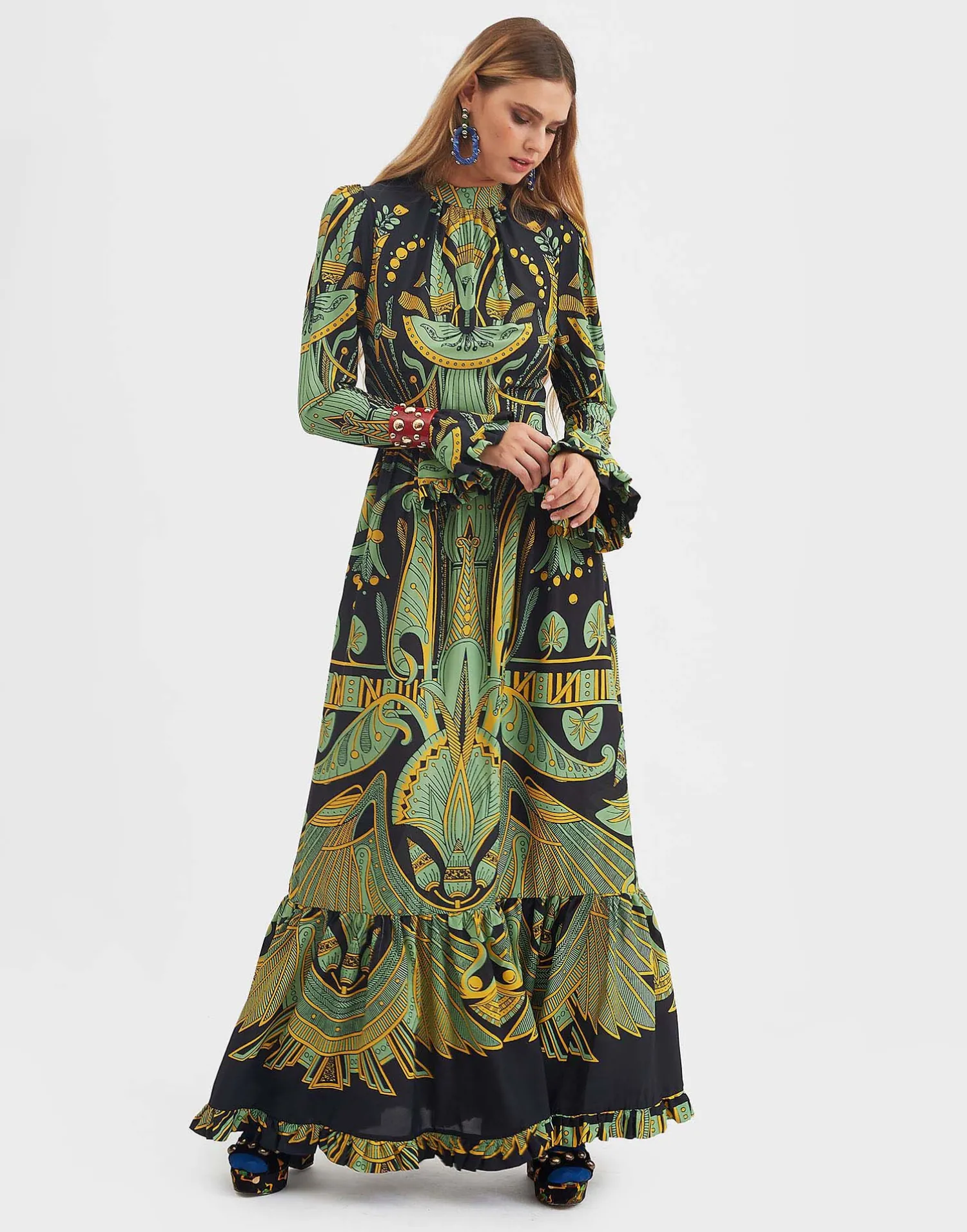 La DoubleJ Vestiti<Visconti DressThe Nile Placée Black in Sablé