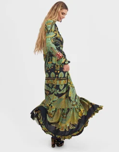 La DoubleJ Vestiti<Visconti DressThe Nile Placée Black in Sablé
