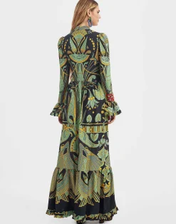 La DoubleJ Vestiti<Visconti DressThe Nile Placée Black in Sablé