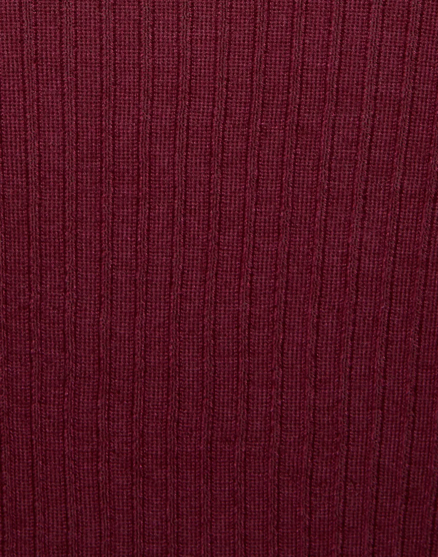 La DoubleJ Maglieria<V-Neck High Kick TopSolid Burgandy in Ribbed Silk Cashmere With Feathers