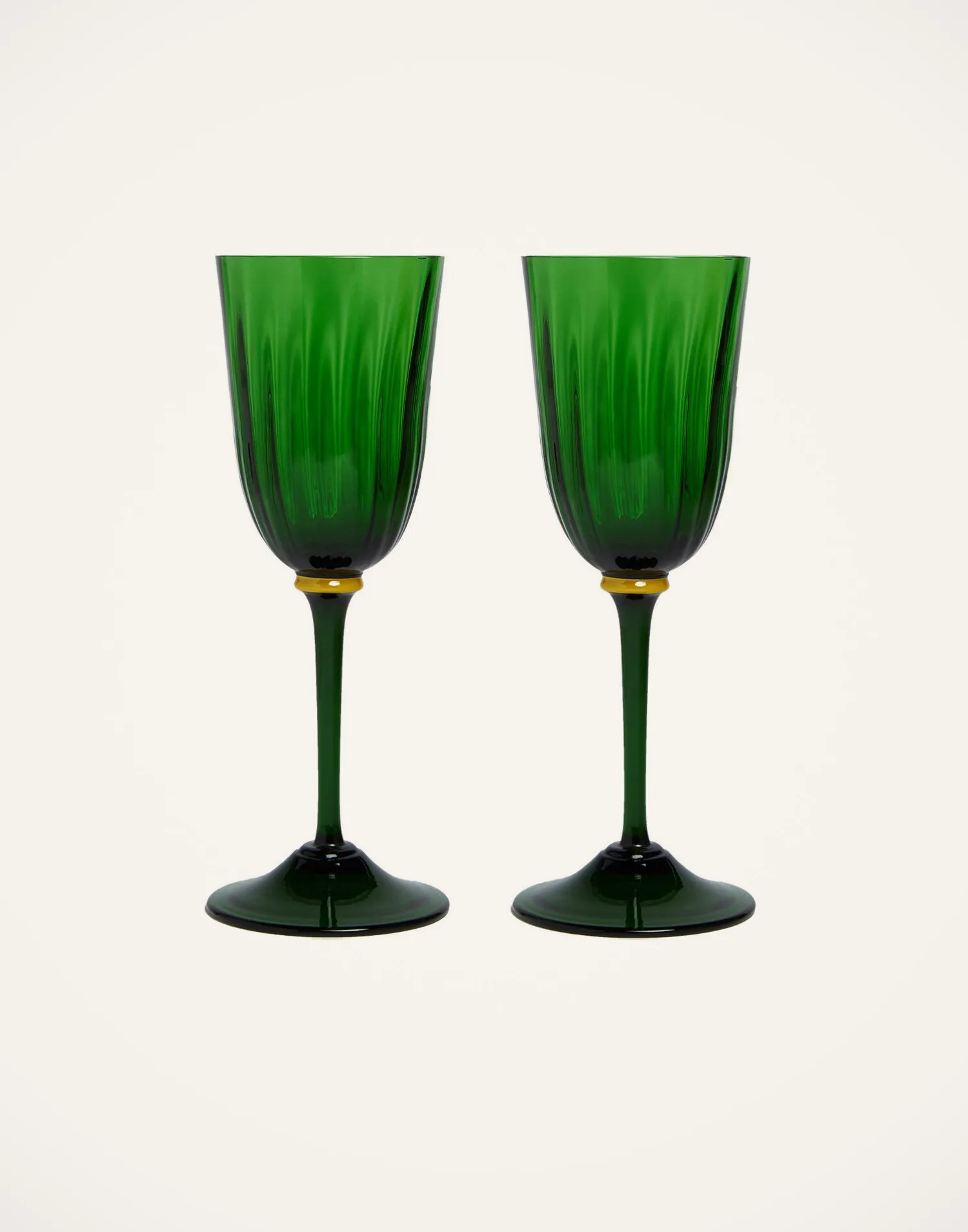 La DoubleJ Bicchieri|Vetro<Wine Glasses Set Of 2Green in Murano Glass