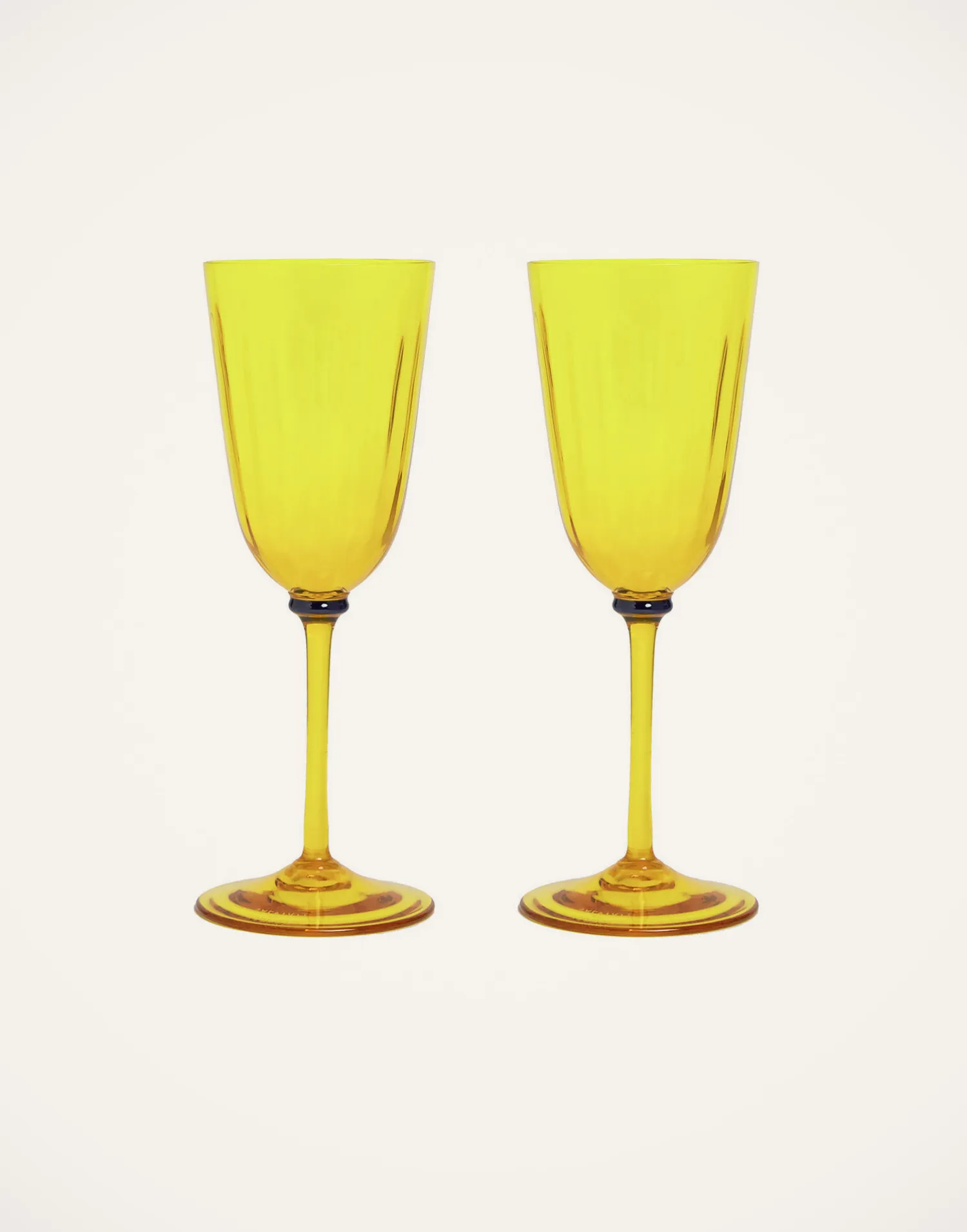 La DoubleJ Bicchieri|Vetro<Wine Glasses Set Of 2Yellow in Murano Glass