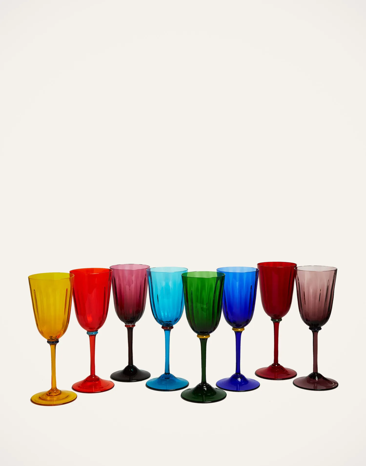 La DoubleJ Bicchieri|Vetro<Wine Rainbow Glasses Set Of 8Rainbow in Murano Glass