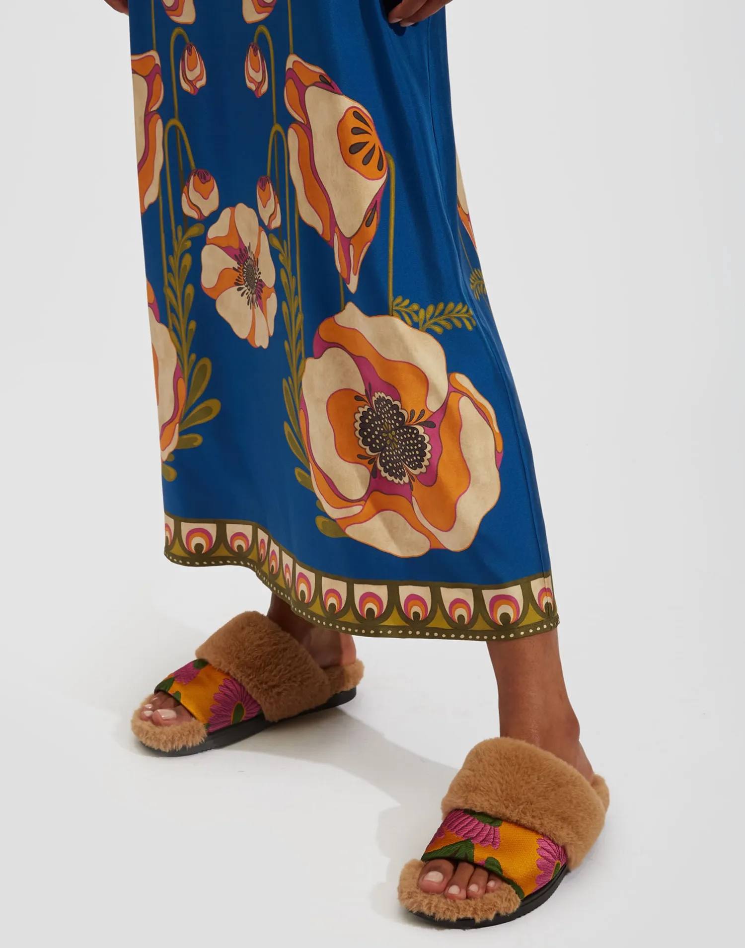 La DoubleJ Scarpe|Accessories<Winter SlidesOrange Gerber in Jacquard