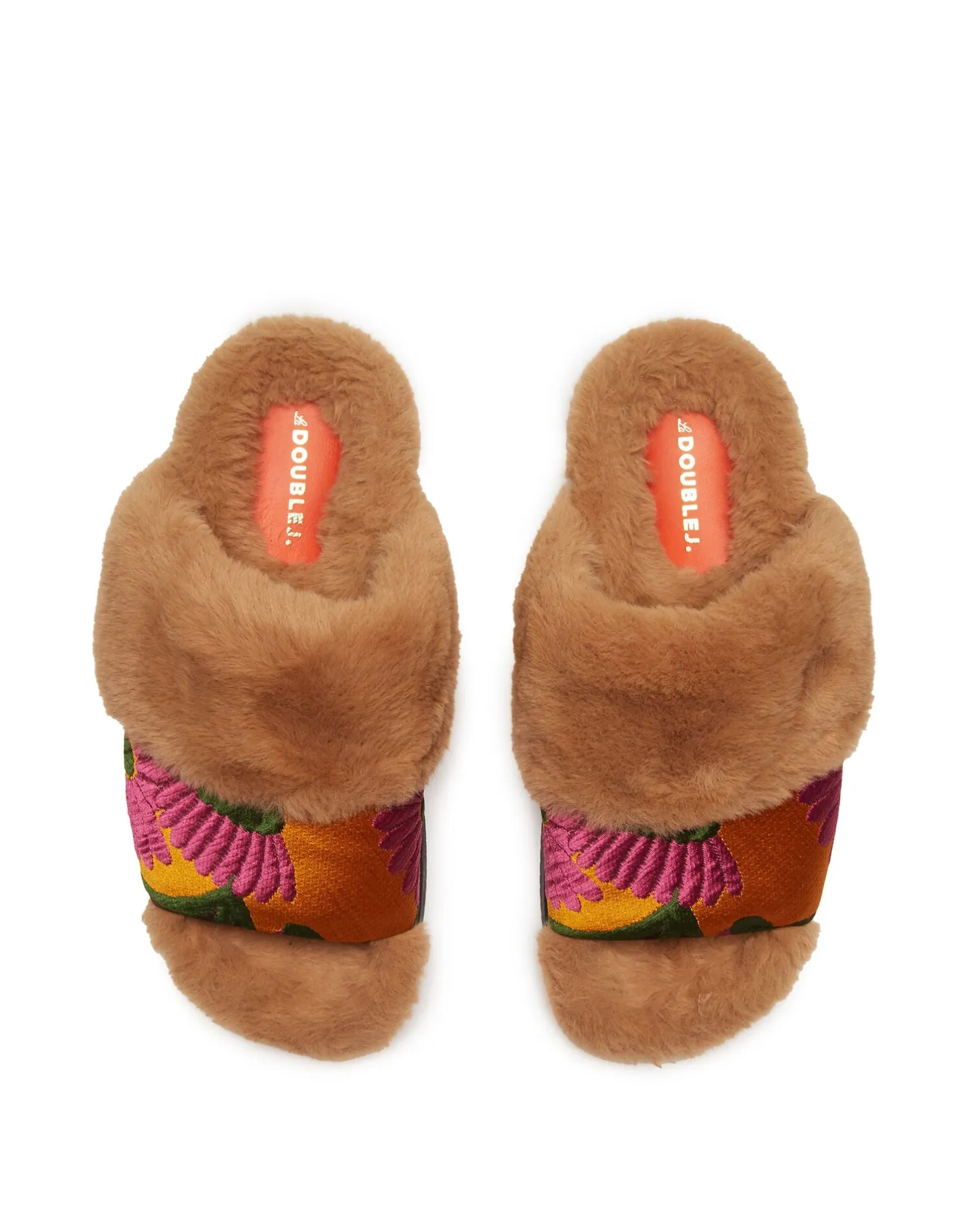 La DoubleJ Scarpe|Accessories<Winter SlidesOrange Gerber in Jacquard
