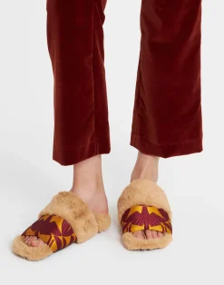 La DoubleJ Scarpe|Accessories<Winter SlidesPapyrus Gold in Jacquard