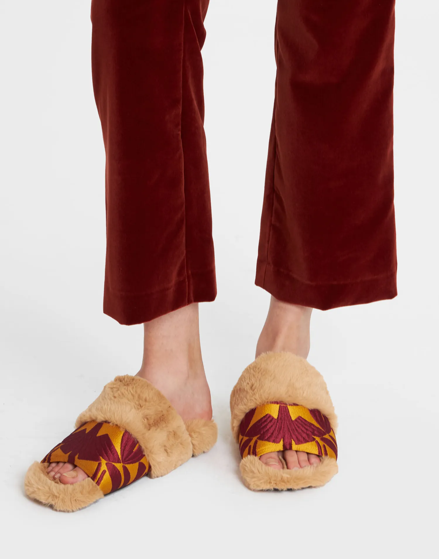 La DoubleJ Scarpe|Accessories<Winter SlidesPapyrus Gold in Jacquard